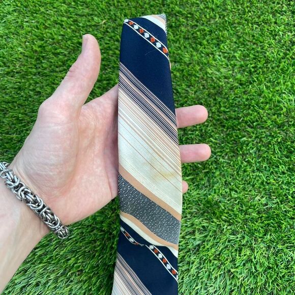 Cervantes vintage 90's striped light multicolor tie - Picture 6 of 8